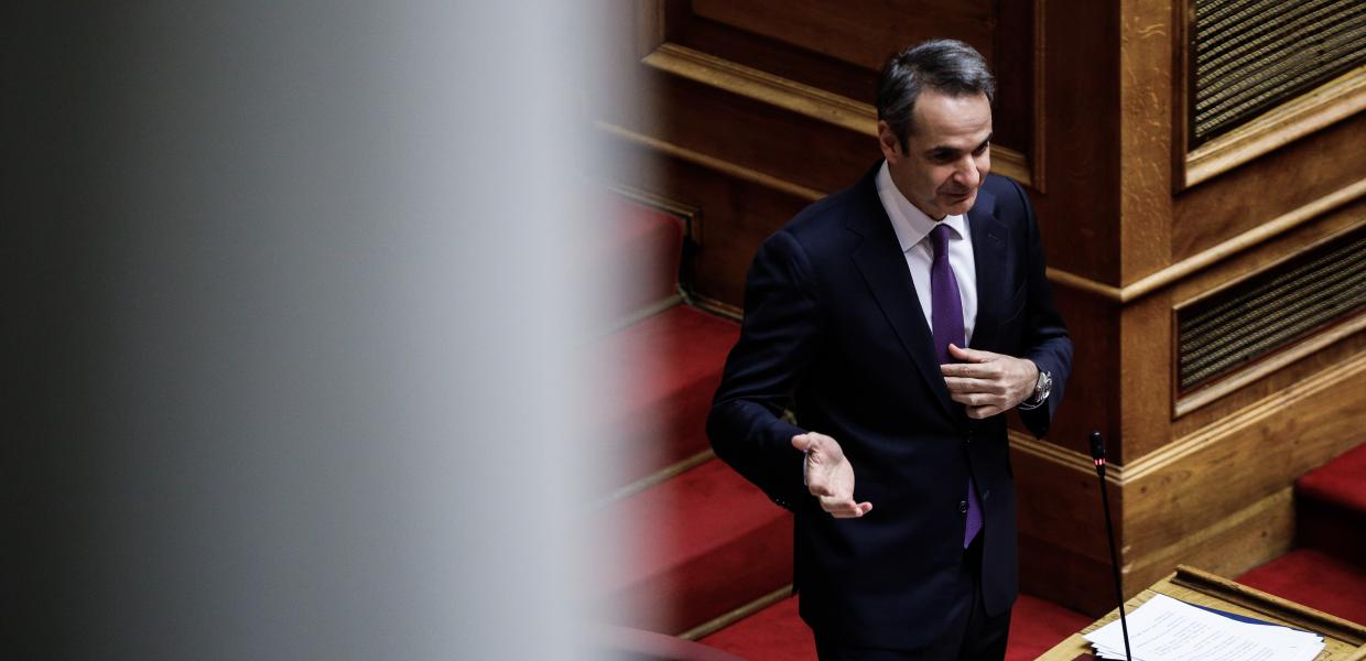 Ο Κυριάκος Μητσοτάκης στη Βουλή