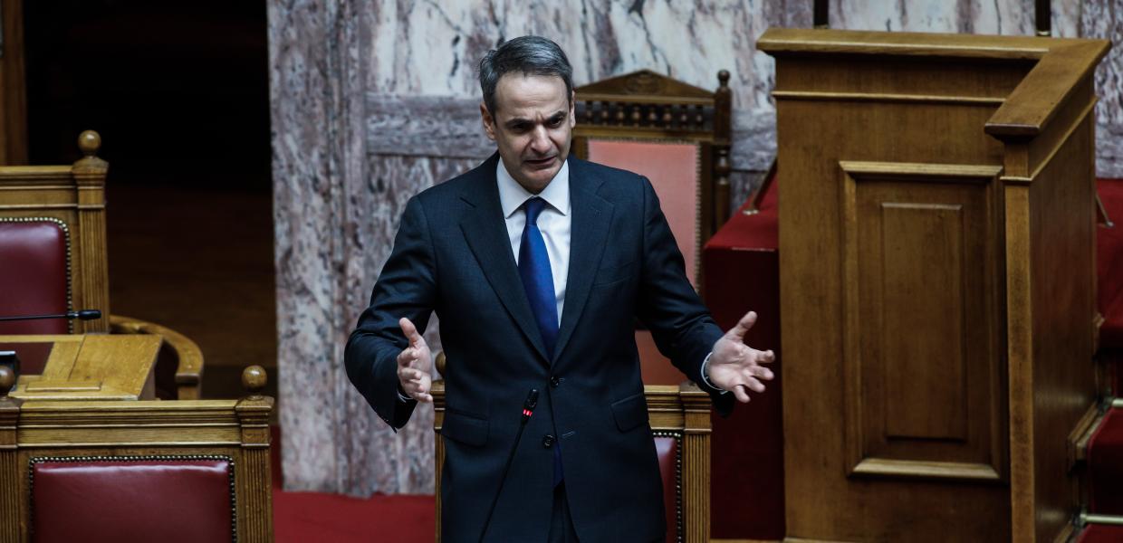 Ο Κυριάκος Μητσοτάκης στη Βουλή