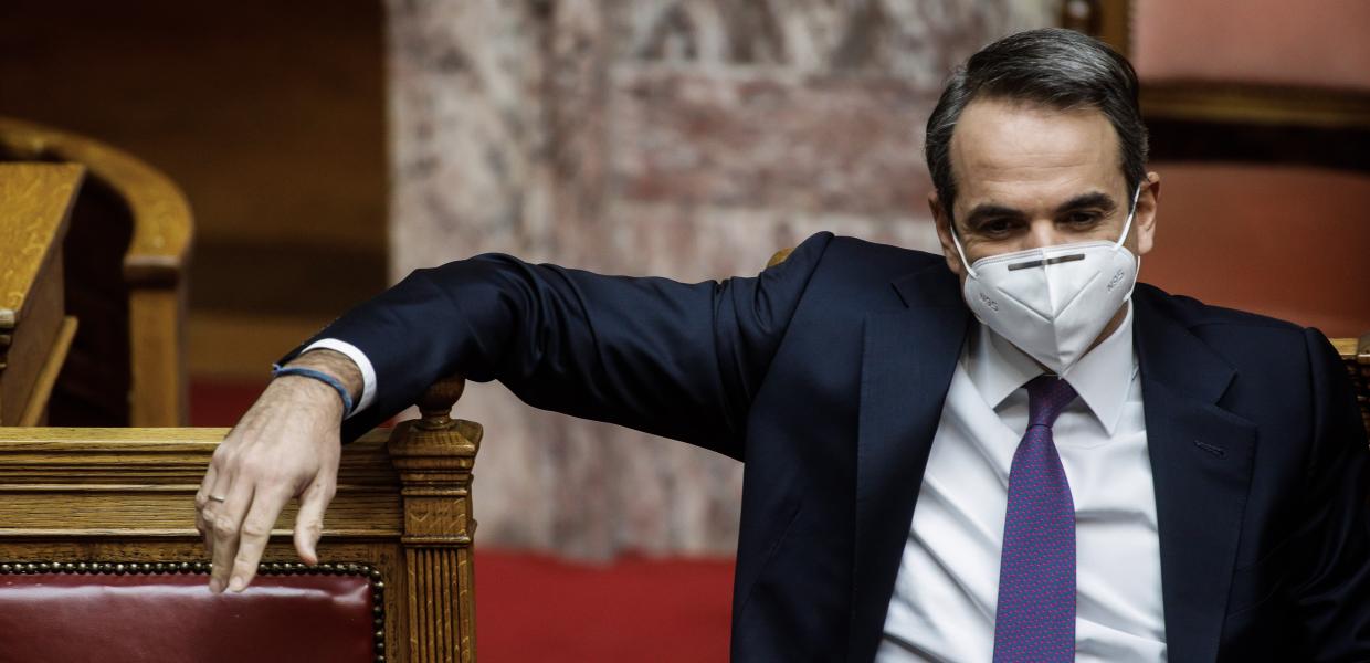 Ο Κυριάκος Μητσοτάκης στη Βουλή