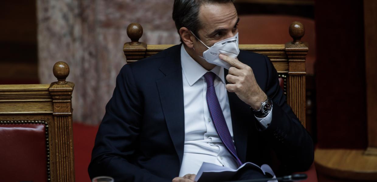 Ο Κυριάκος Μητσοτάκης στη Βουλή