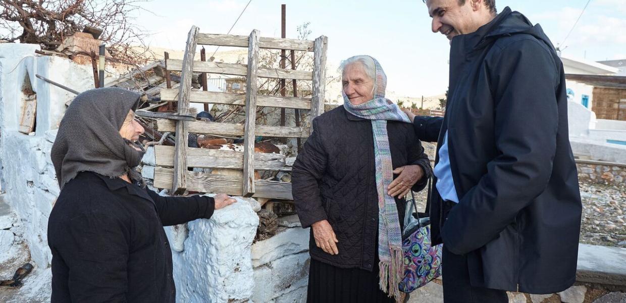 Ο Κυριάκος Μητσοτάκης στη Ψέριμο