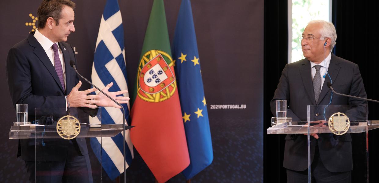 Ο Κυριάκος Μητσοτάκης και ο Αντόνιο Κόστα