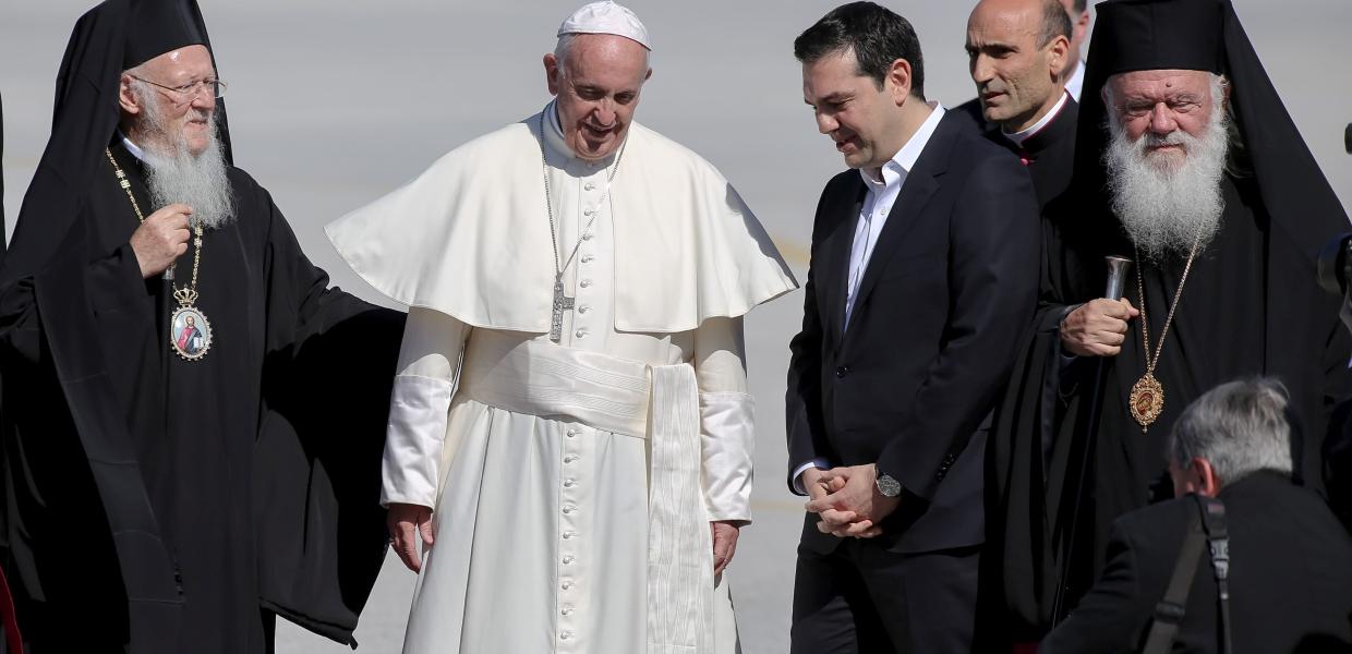 Αλέξης Τσίπρας. Ιερώνυμος και Πάπας Φραγκίσκος