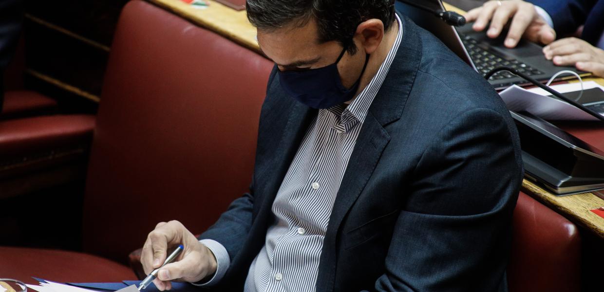 Ο Αλέξης Τσίπρας στη Βουλή
