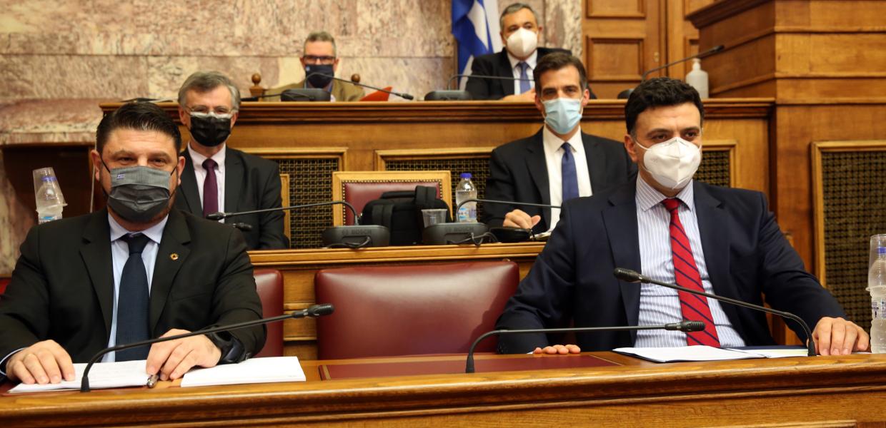Βασίλης Κικίλιας, Νίκος Χαρδαλιάς, Σωτήρης Τσιόδρας και Παναγιώτης Αρκουμανέας