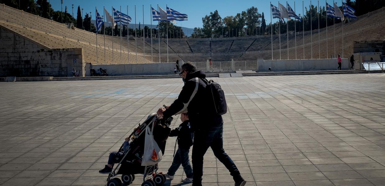 Στιγμιότυπο από το lockdown στην Αθήνα