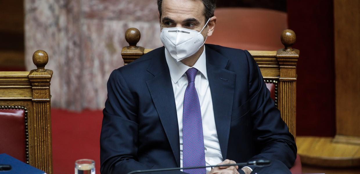 Ο Κυριάκος Μητσοτάκης στη Βουλή