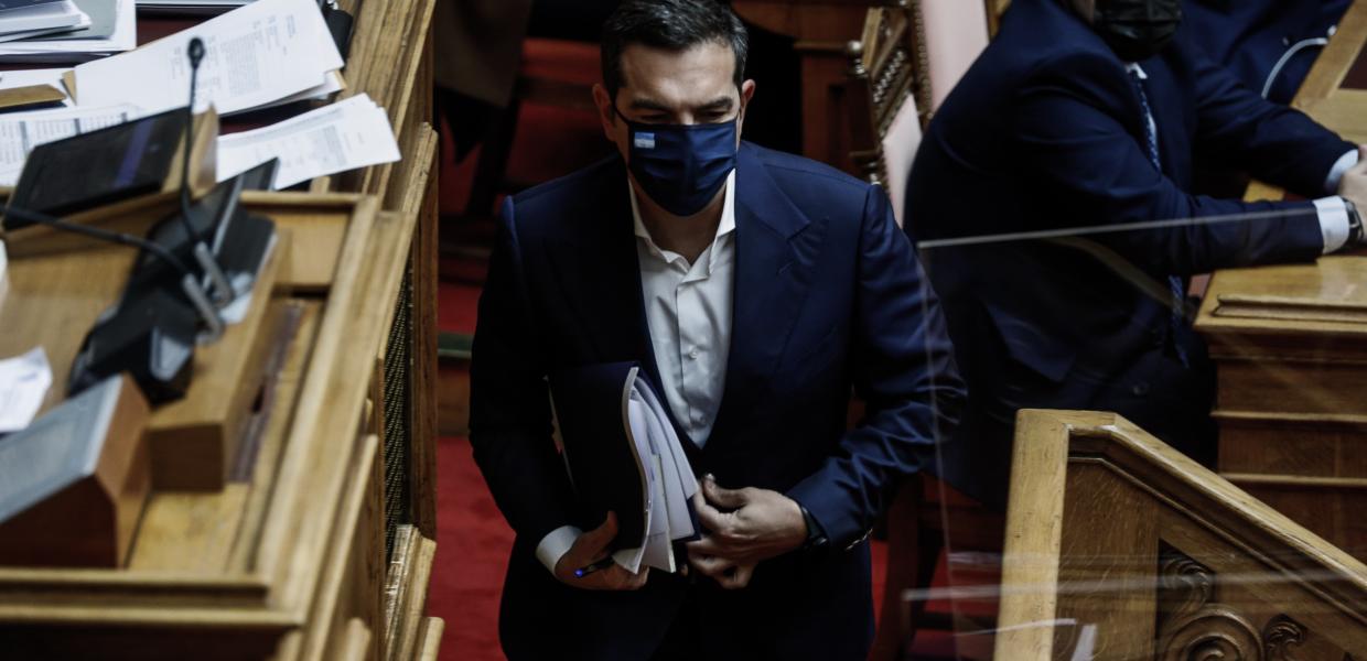 Ο Αλέξης Τσίπρας στη Βουλή