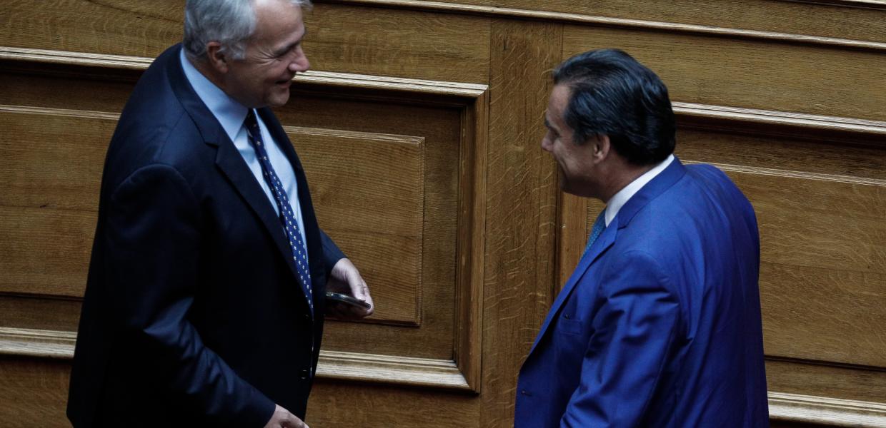 Μάκης Βορίδης και Άδωνις Γεωργιάδης στη Βουλή
