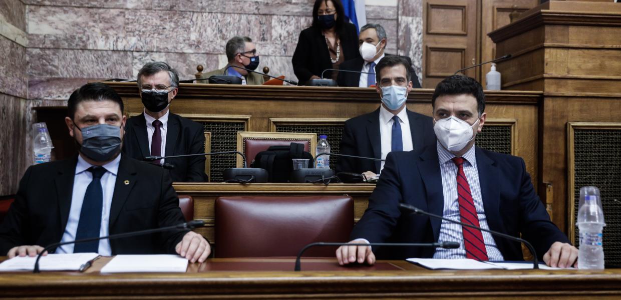 Βασίλης Κικίλιας, Νίκος Χαρδαλιάς, Σωτήρης Τσιόδρας και Παναγιώτης Αρκουμανέας