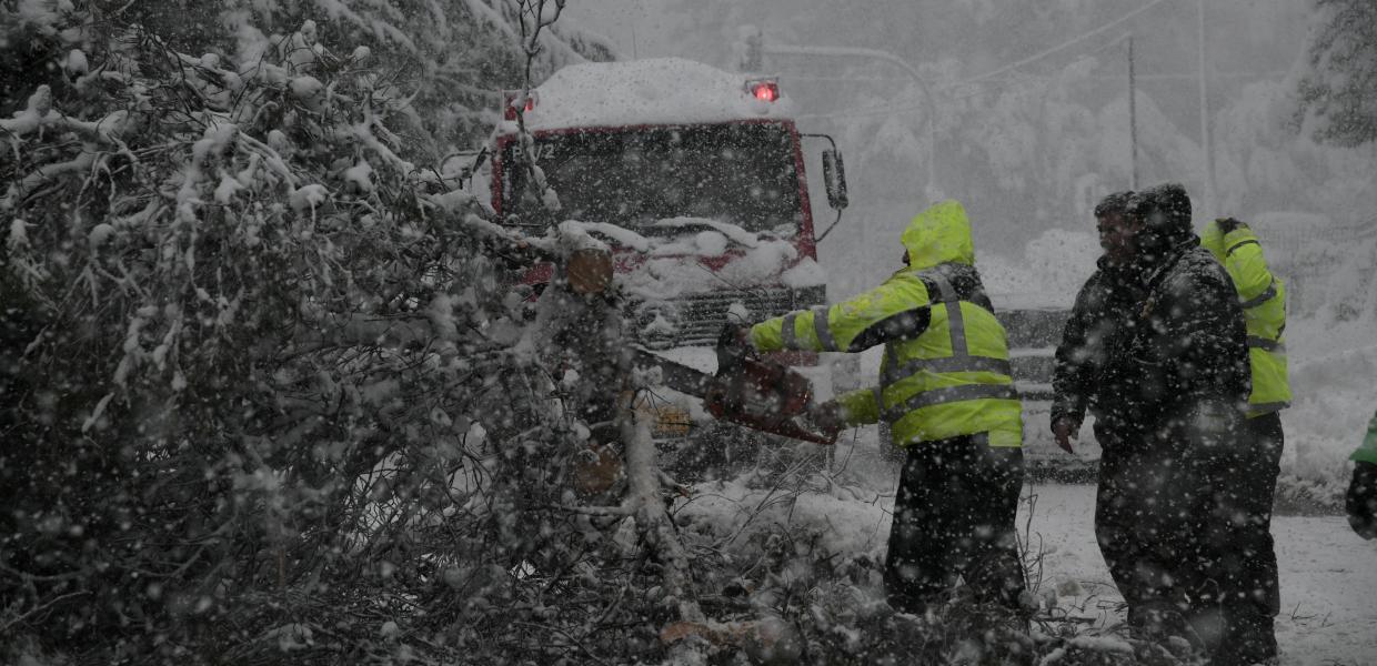 Πυροσβεστική στα χιόνια