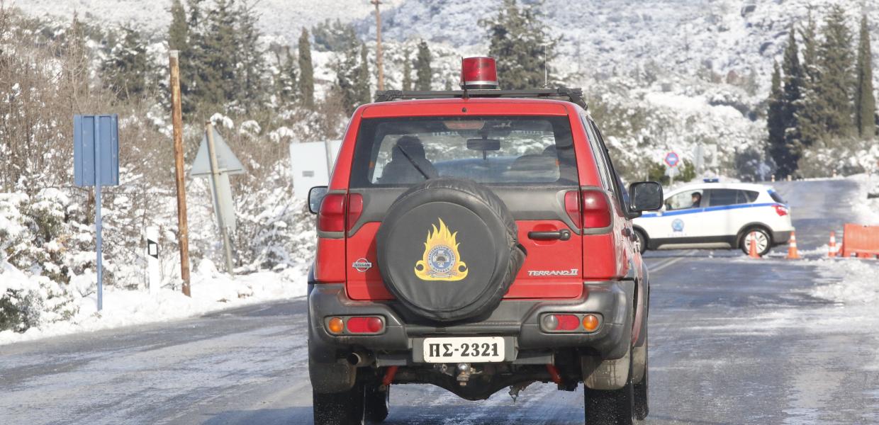 χιόνι πυροσβεστική