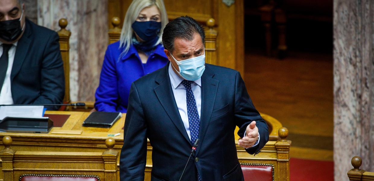 Ο Άδωνις Γεωργιάδης στη Βουλή