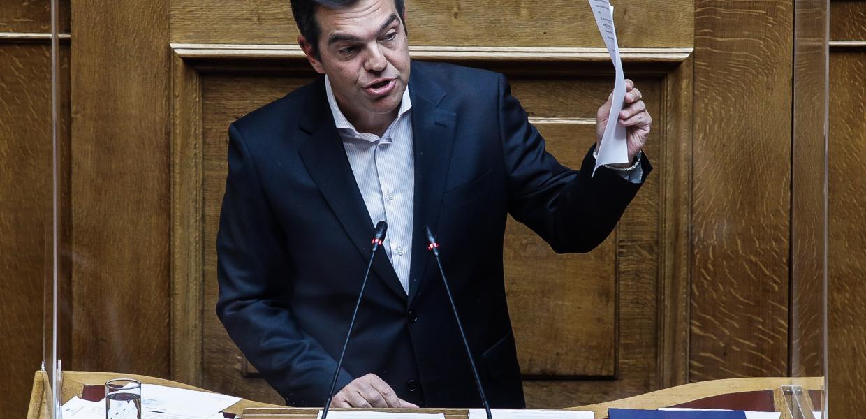 Ο Αλέξης Τσίπρας στη Βουλή