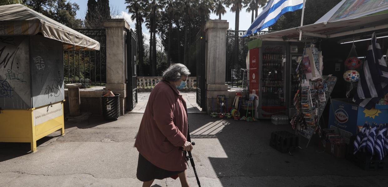 Ο Εθνικός Κήπος στην Αθήνα εν μέσω lockdown