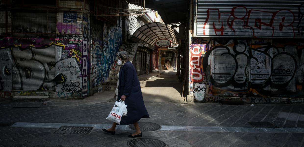 Στιγμιότυπο από το lockdown στην Αθήνα