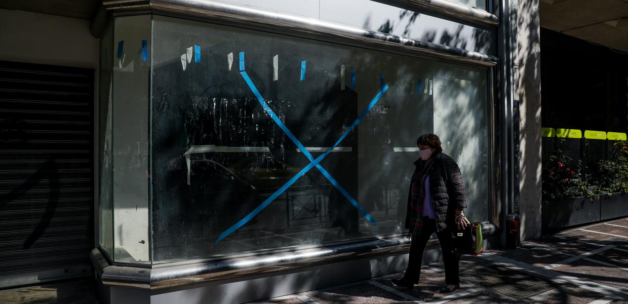 Στιγμιότυπο από κλειστά καταστήματα λόγω lockdown