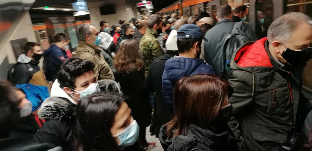 Συνωστισμός στο μετρό