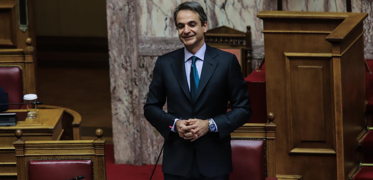 Ο Κυριάκος Μητσοτάκης στη Βουλή