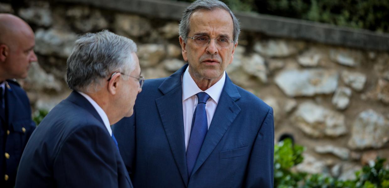 Ο Αντώνης Σαμαράς σε δεξίωση στο Προεδρικό Μέγαρο