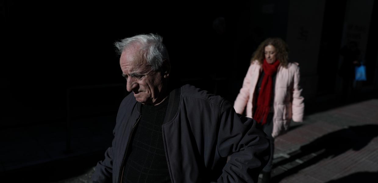 Συνταξιούχοι σε πορεία διαμαρτυρίας