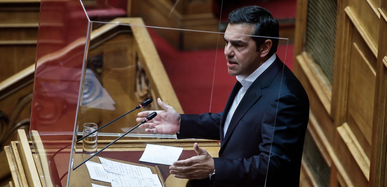 Ο Αλέξης Τσίπρας στη Βουλή