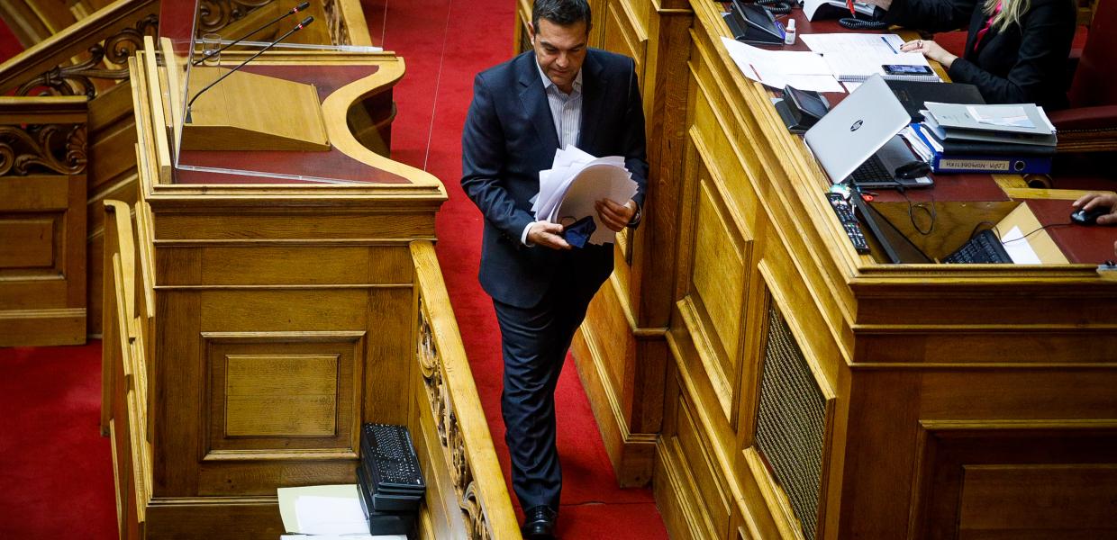 Ο Αλέξης Τσίπρας στη Βουλή