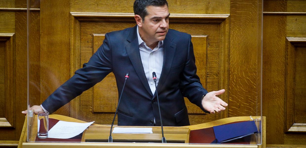 Ο Αλέξης Τσίπρας στη Βουλή