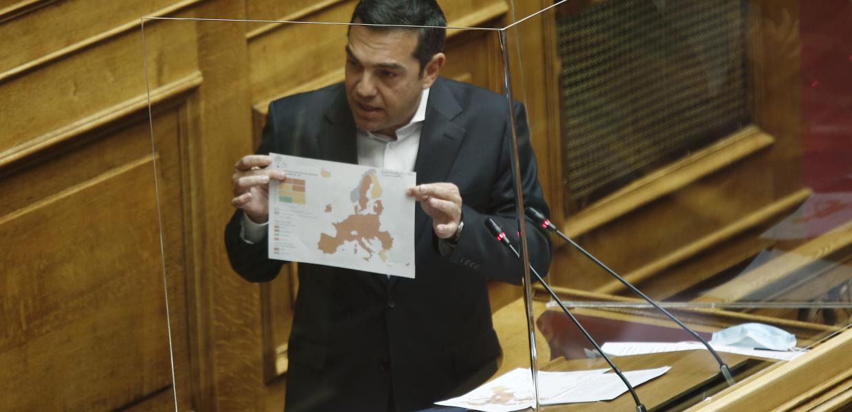 Ο Αλέξης Τσίπρας στη Βουλή