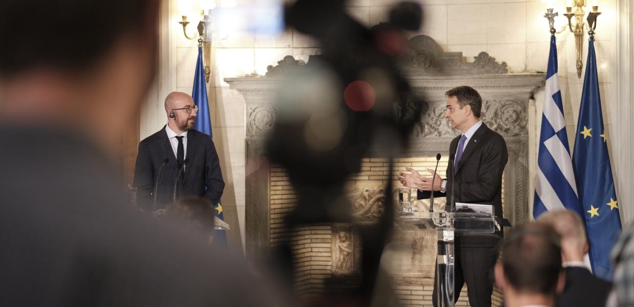 Κυριάκος Μητσοτάκης και Σαρλ Μισέλ