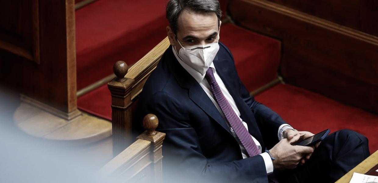 Ο Κυριάκος Μητσοτάκης στη Βουλή