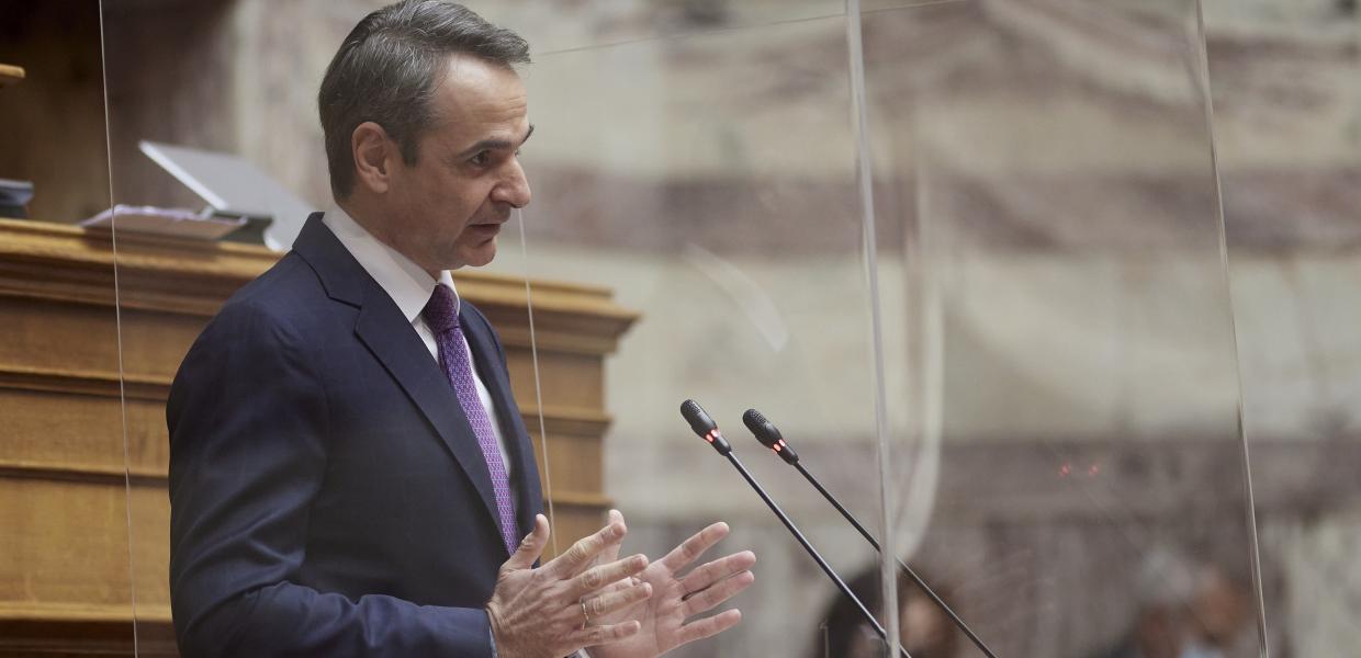 Ο Κυριάκος Μητσοτάκης στη Βουλή 