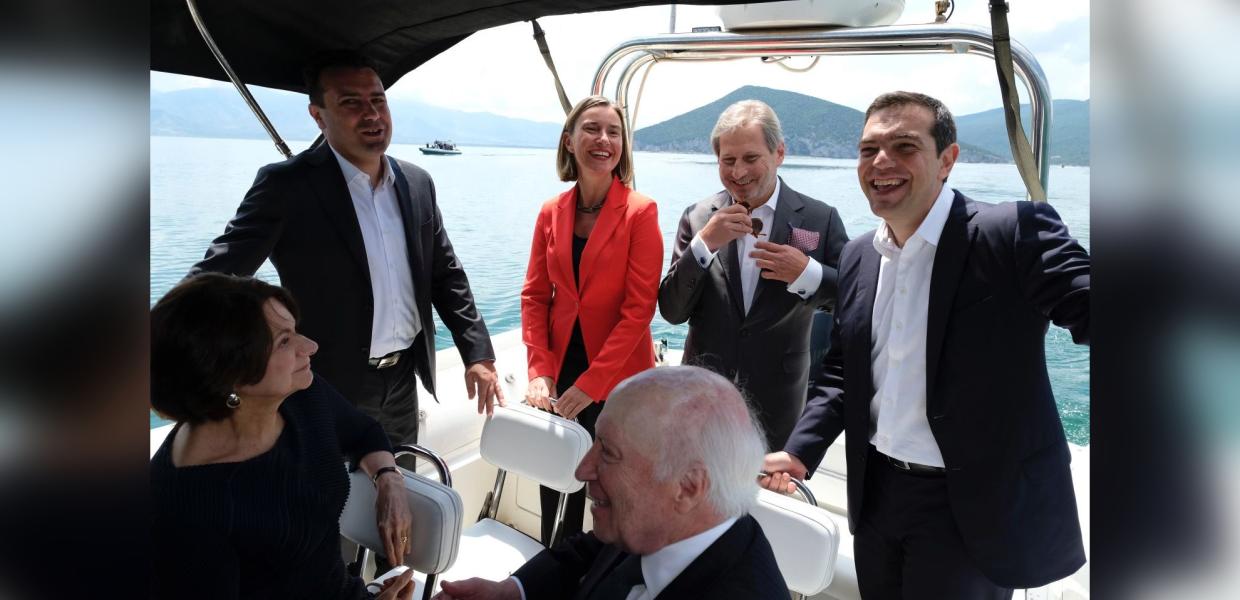 Συμφωνία των Πρεσπών Τσίπρας Μογκερίνι Νίμιτς