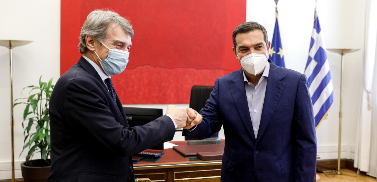 Νταβίντ Σασόλι και Αλέξης Τσίπρας
