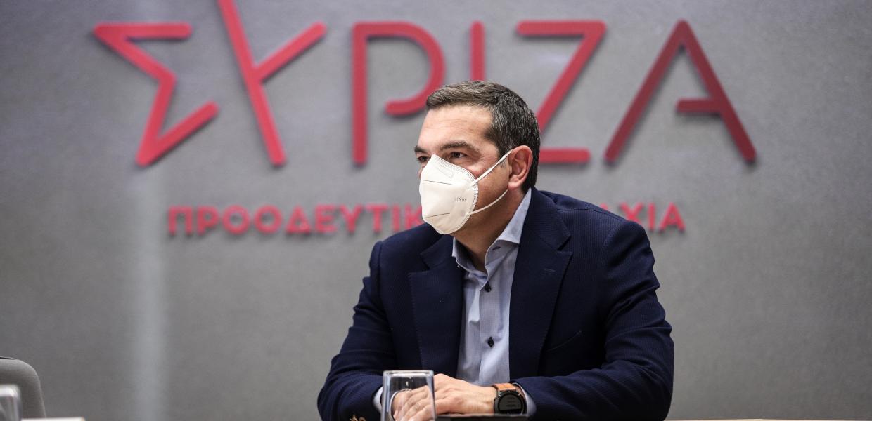 Ο Αλέξης Τσίπρας στην Κουμουνδούρου