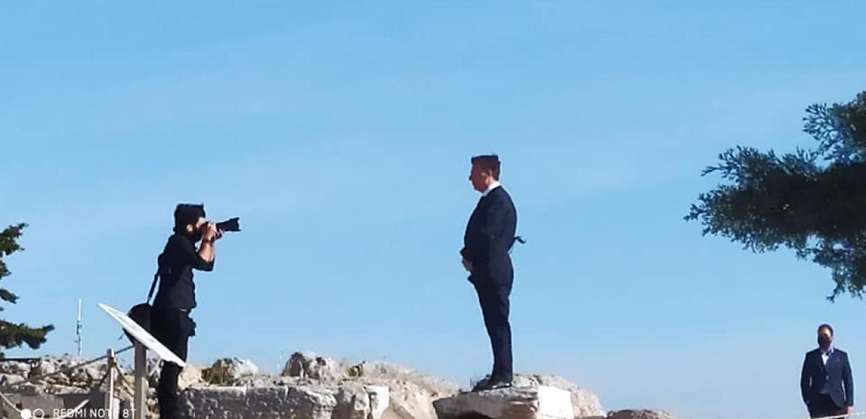 Ο Μιλτιάδης Βαρβιτσιώτης στην Ακρόπολη