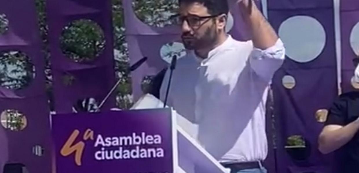 Ο Νάσος Ηλιόπουλος στο συνέδριο των Podemos