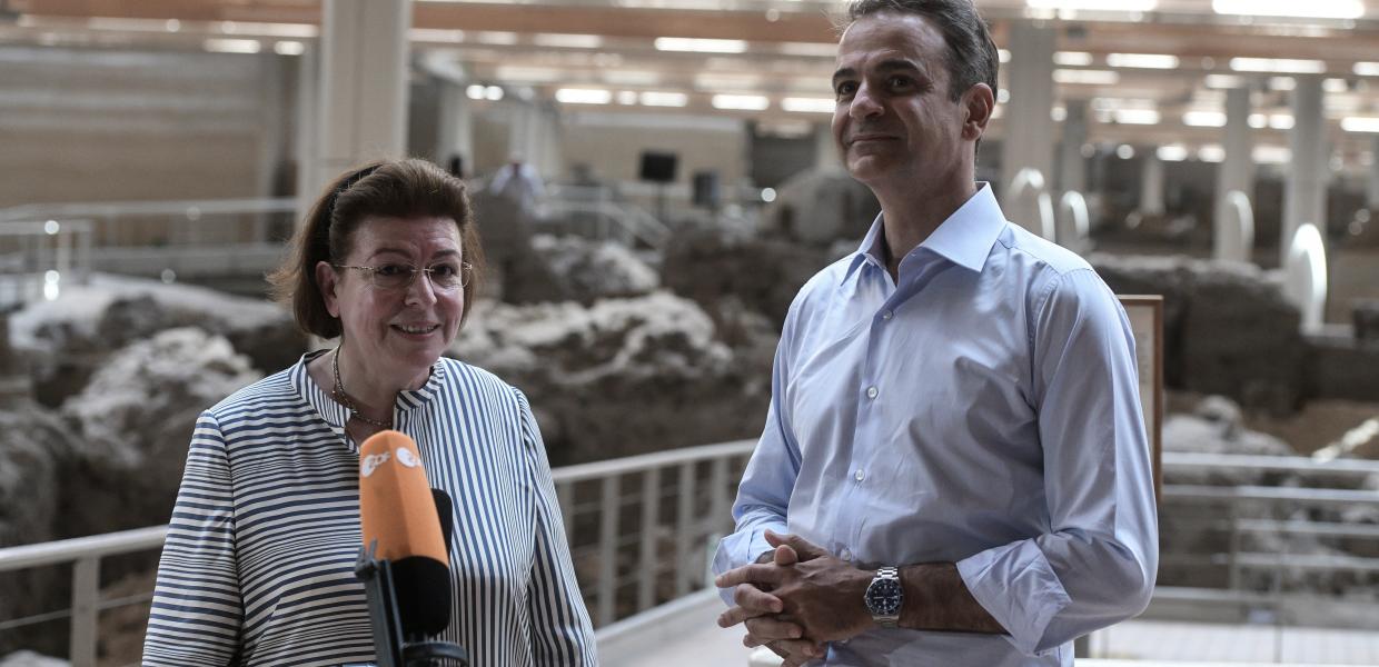 Λίνα Μενδώνη και Κυριάκος Μητσοτάκης