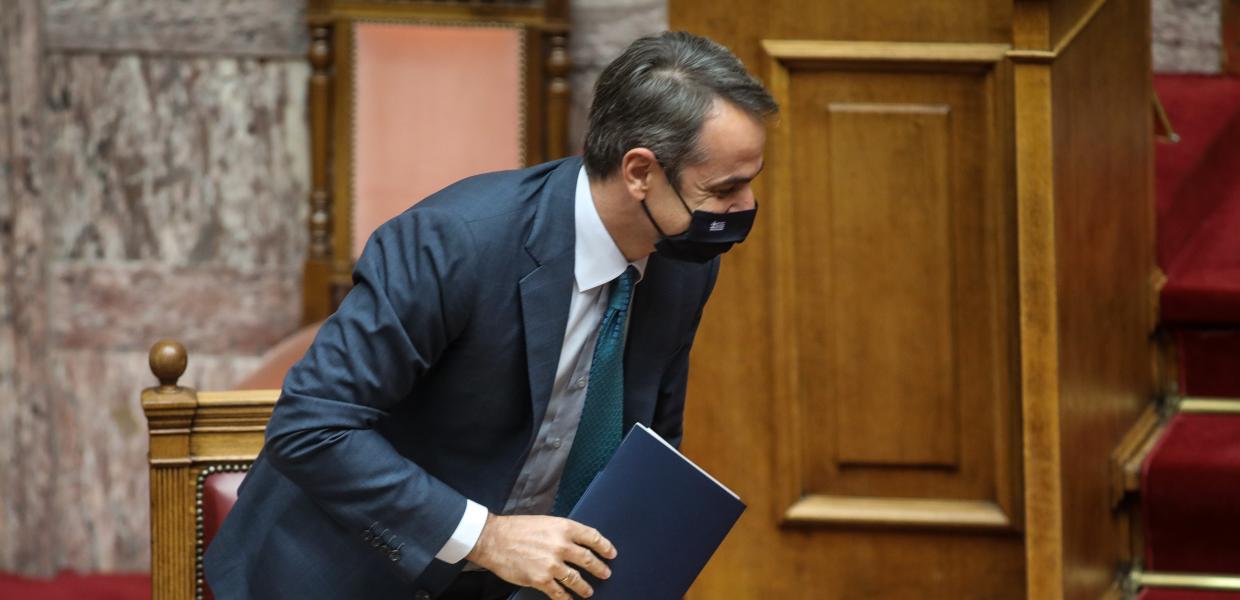Ο Κυριάκος Μητσοτάκης στη Βουλή