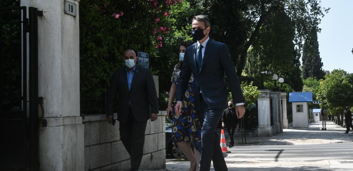 Ο Κυριάκος Μητσοτάκης μπαίνει στο Προεδρικό Μέγαρο