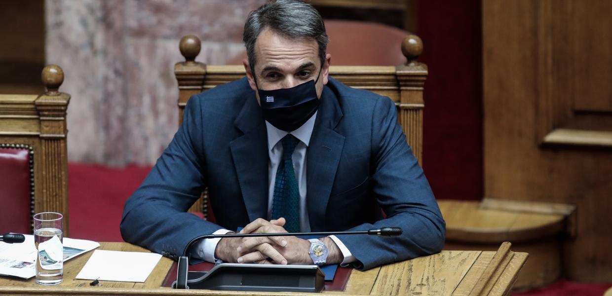Ο Κυριάκος Μητσοτάκης στη Βουλή