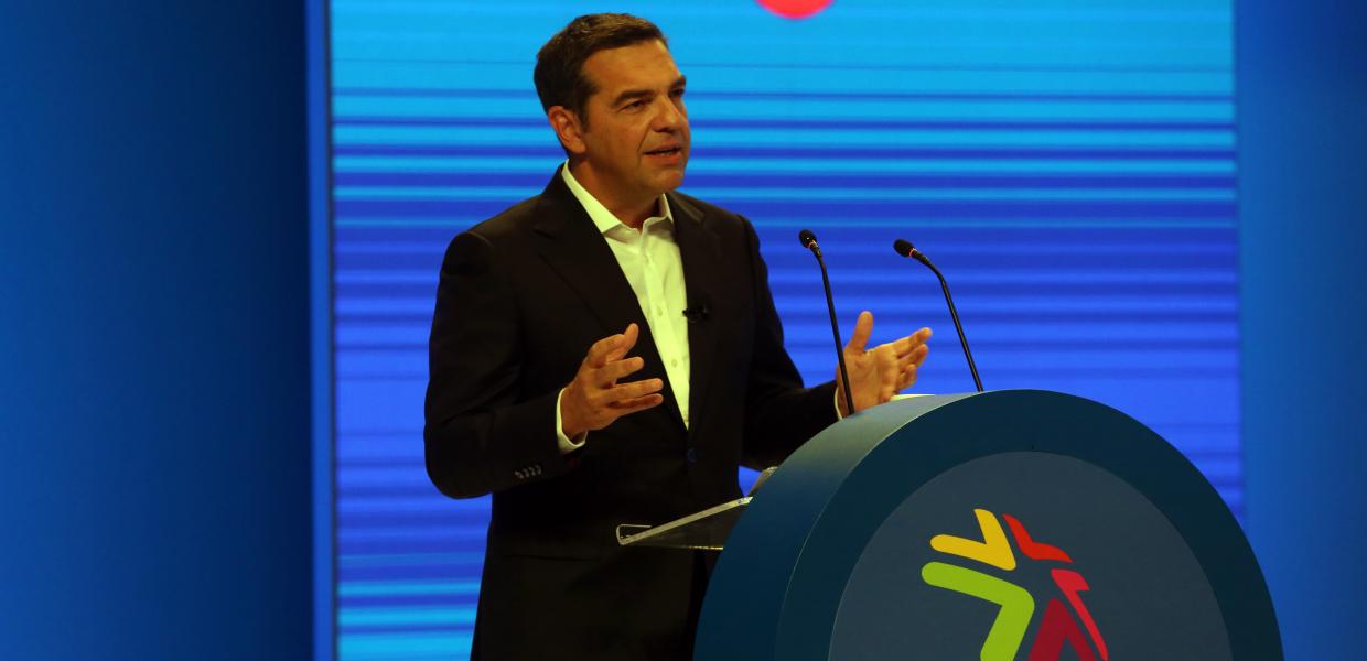 Ο Αλέξης Τσίπρας στη γενική συνέλευση του ΣΕΒ