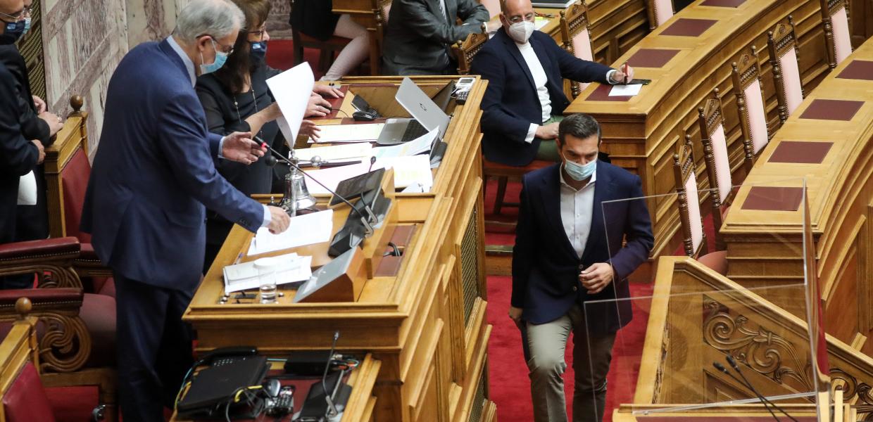 Ο Αλέξης Τσίπρας στη Βουλή