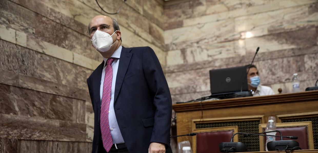 Ο Κωστής Χατζηδάκης στη Βουλή