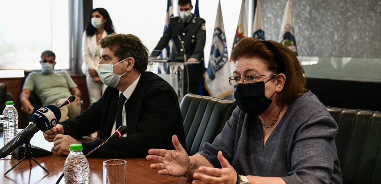 Λίνα Μενδώνη και Μιχάλης Χρυσοχοΐδης