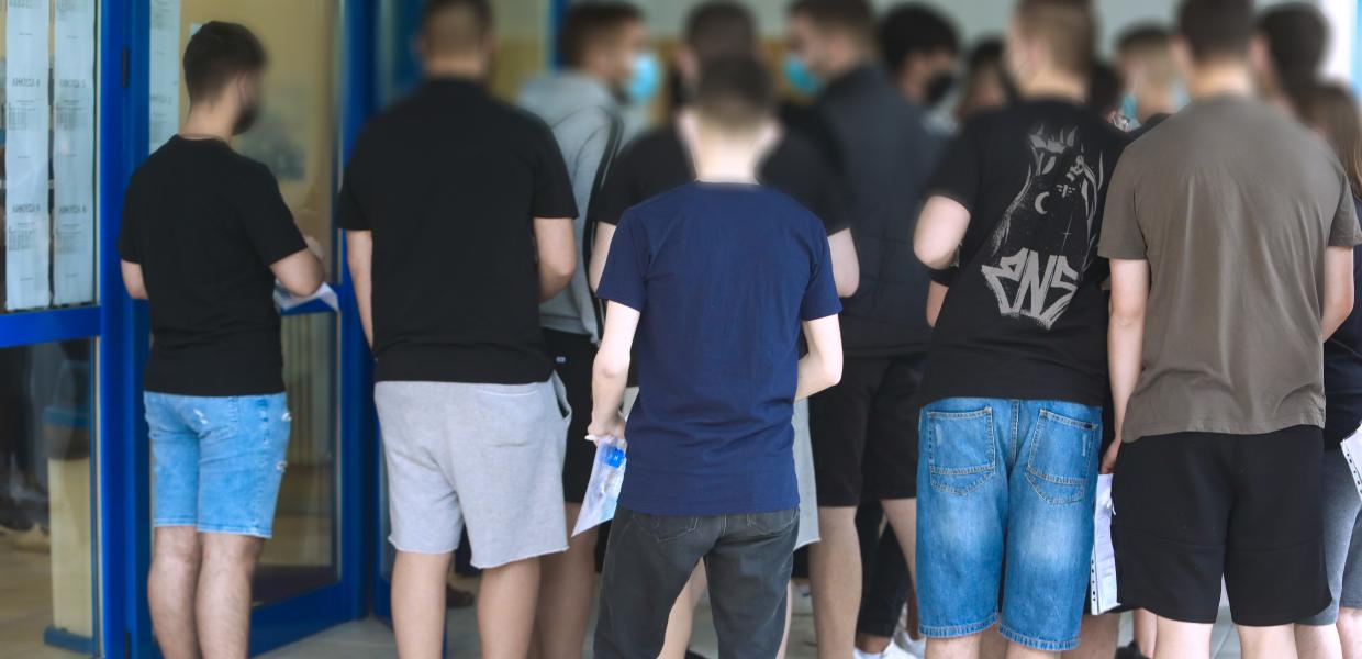 Μαθητές σε λύκειο