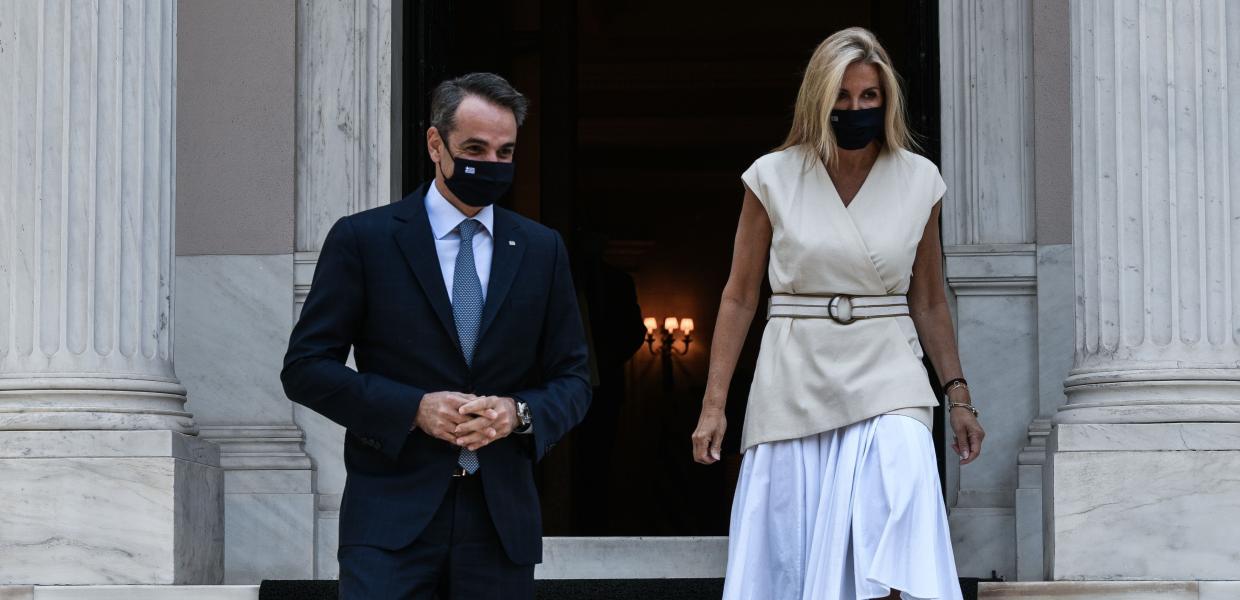 Μαρέβα Γκραμπόφσκι και Κυριάκος Μητσοτάκης στο Μαξίμου