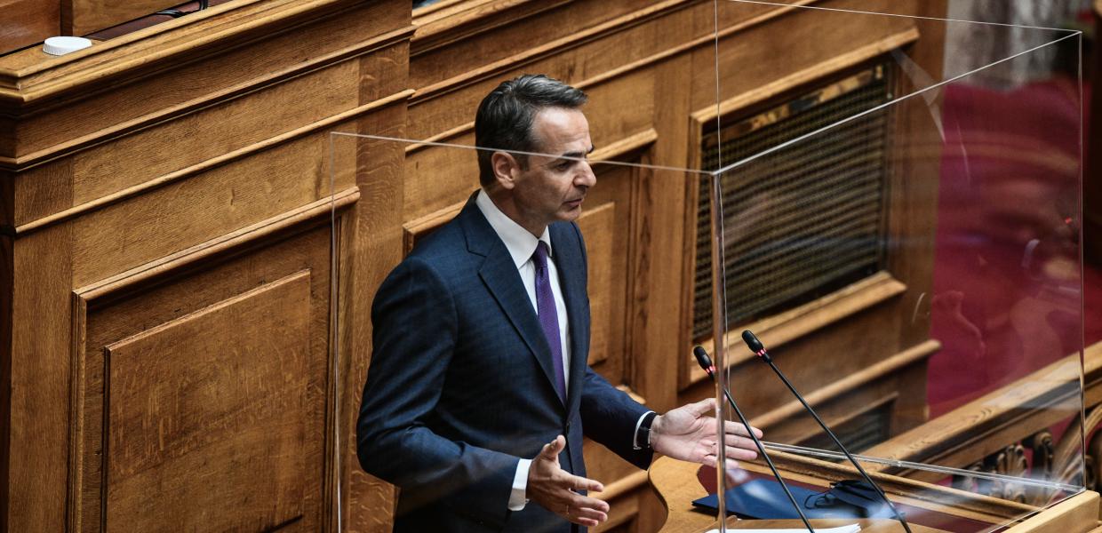 Ο Κυριάκος Μητσοτάκης στη Βουλή για το νομοσχέδιο Κεραμέως