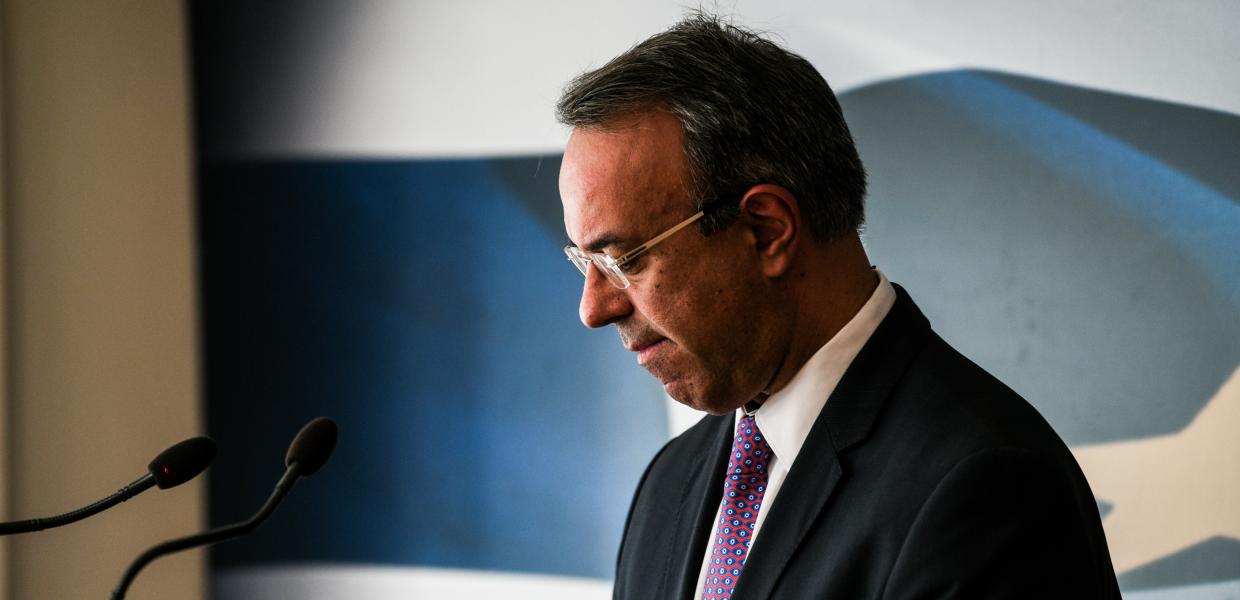Ο Χρήστος Σταϊκούρας κατά τη διάρκεια ανακοινώσεων