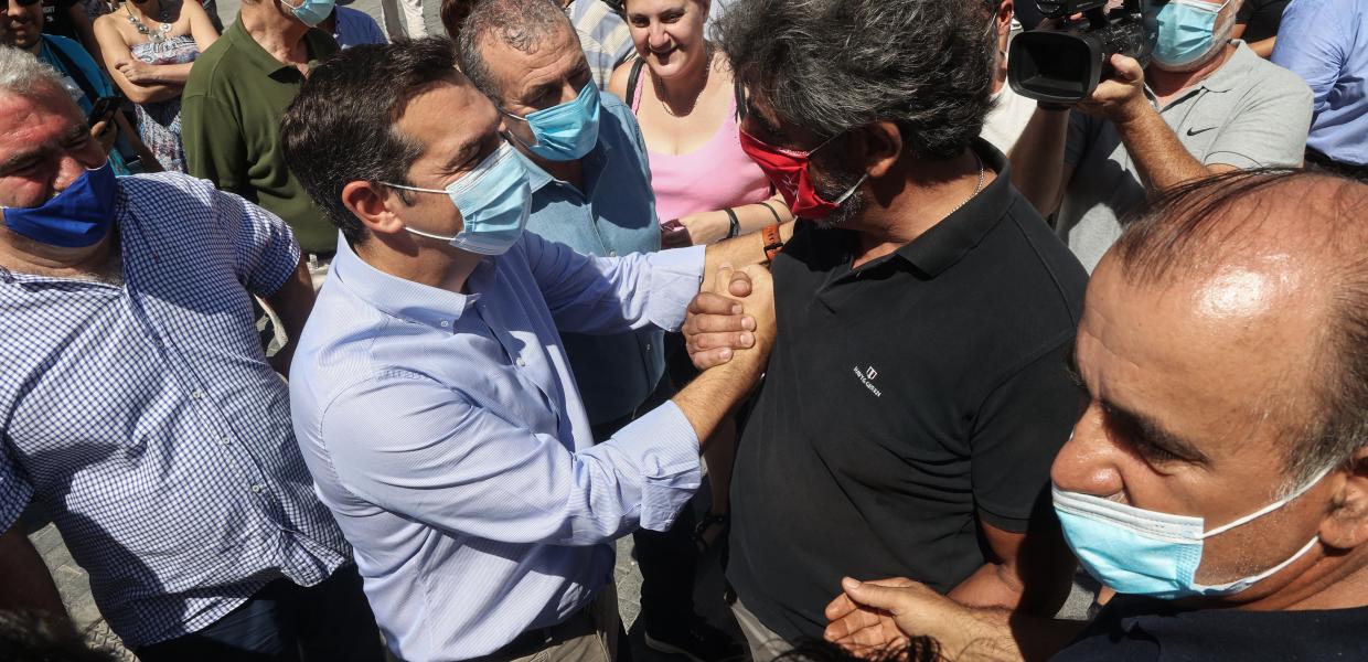 Ο Αλέξης Τσίπρας σε περιοδεία στο Ηράκλειο Κρήτης